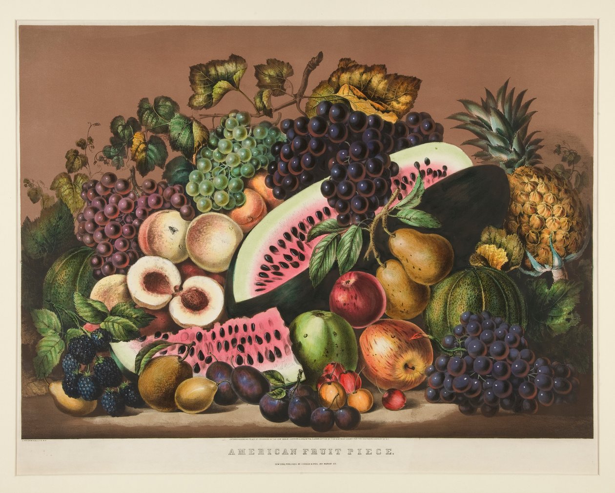 Pièce de fruits américains; Planche CCLXXXI - Currier and Ives