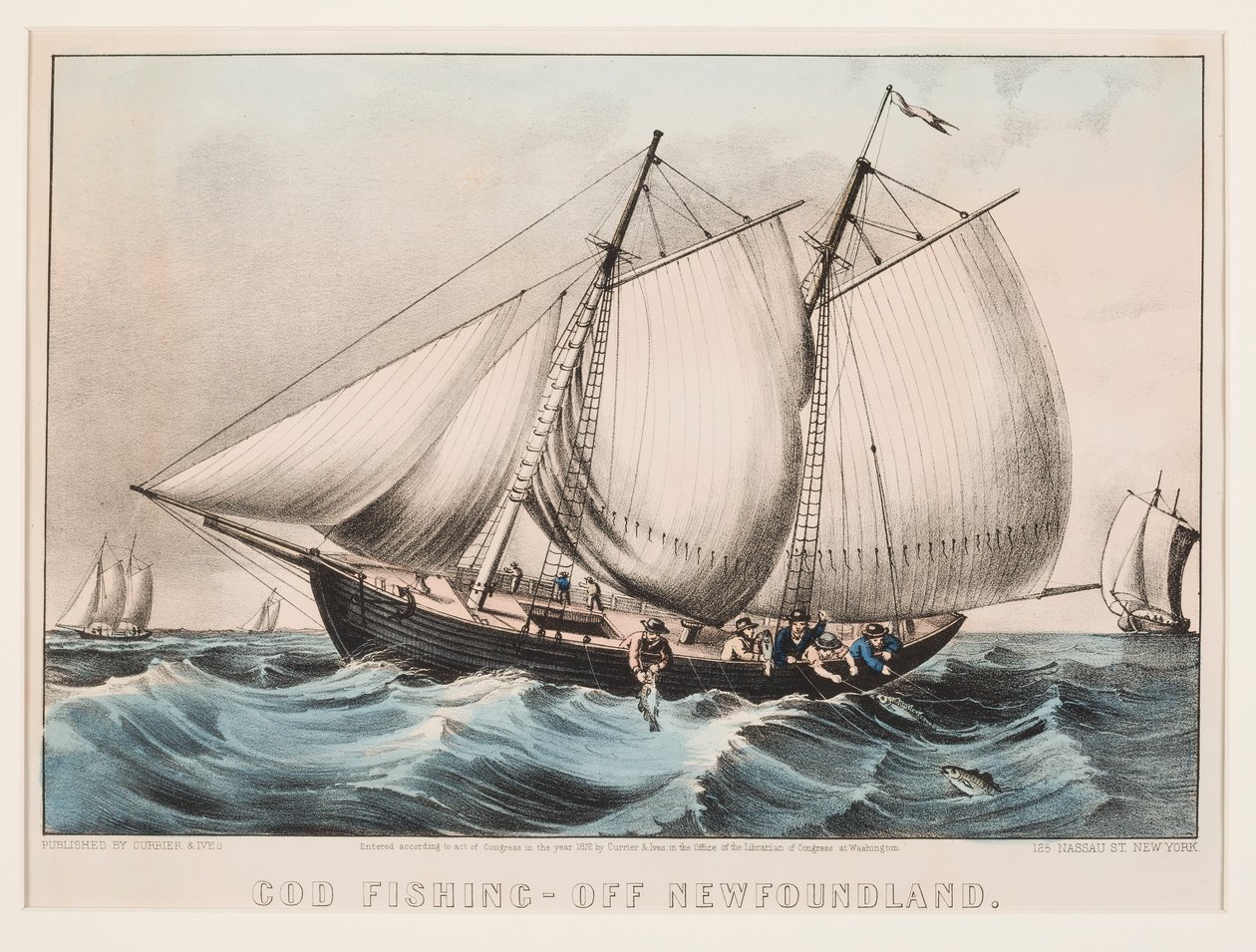 Pêche à la morue - Au large de Terre-Neuve - Currier and Ives