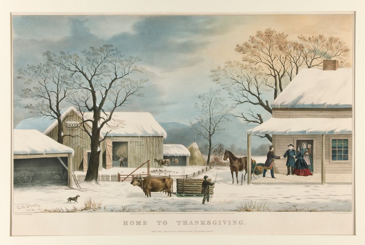 Retour à Thanksgiving - Currier and Ives