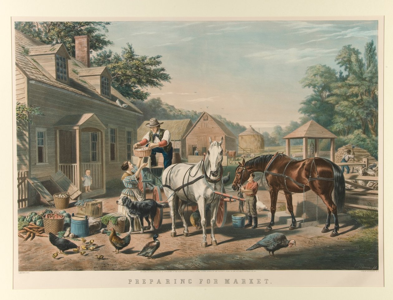 Préparation pour le marché - Currier and Ives