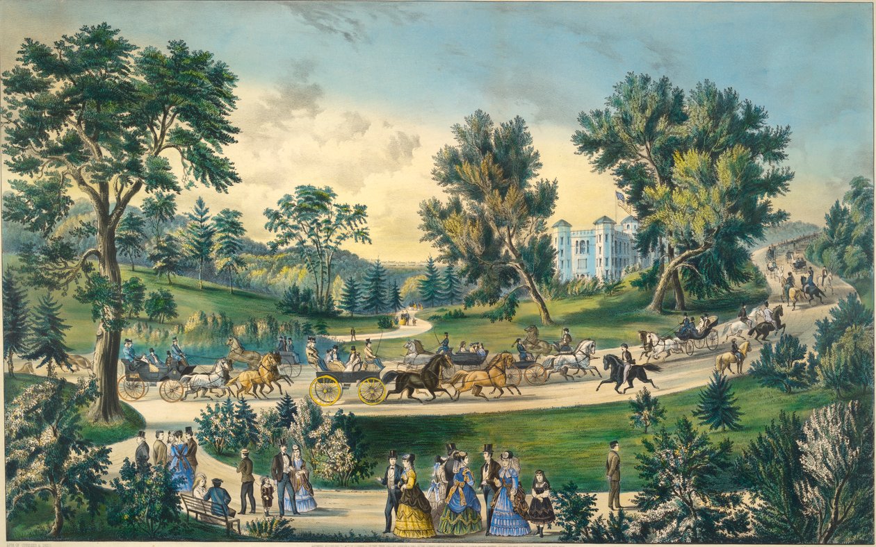 La Grande Allée, Central Park N.Y. - Currier and Ives