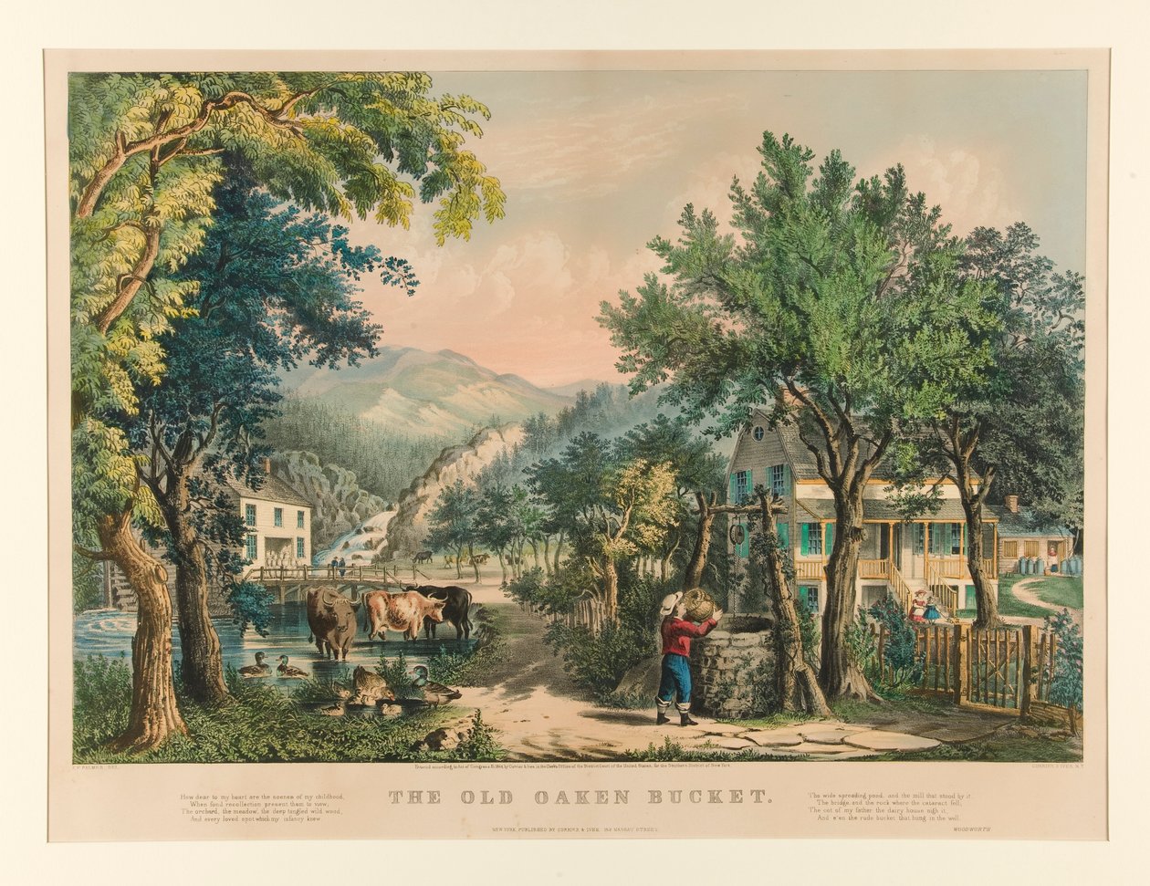 Le Vieux Seau de Chêne - Currier and Ives