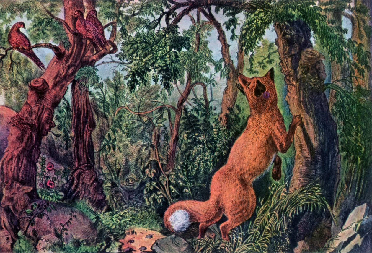 Le renard perplexe, 1872 - Currier and Ives