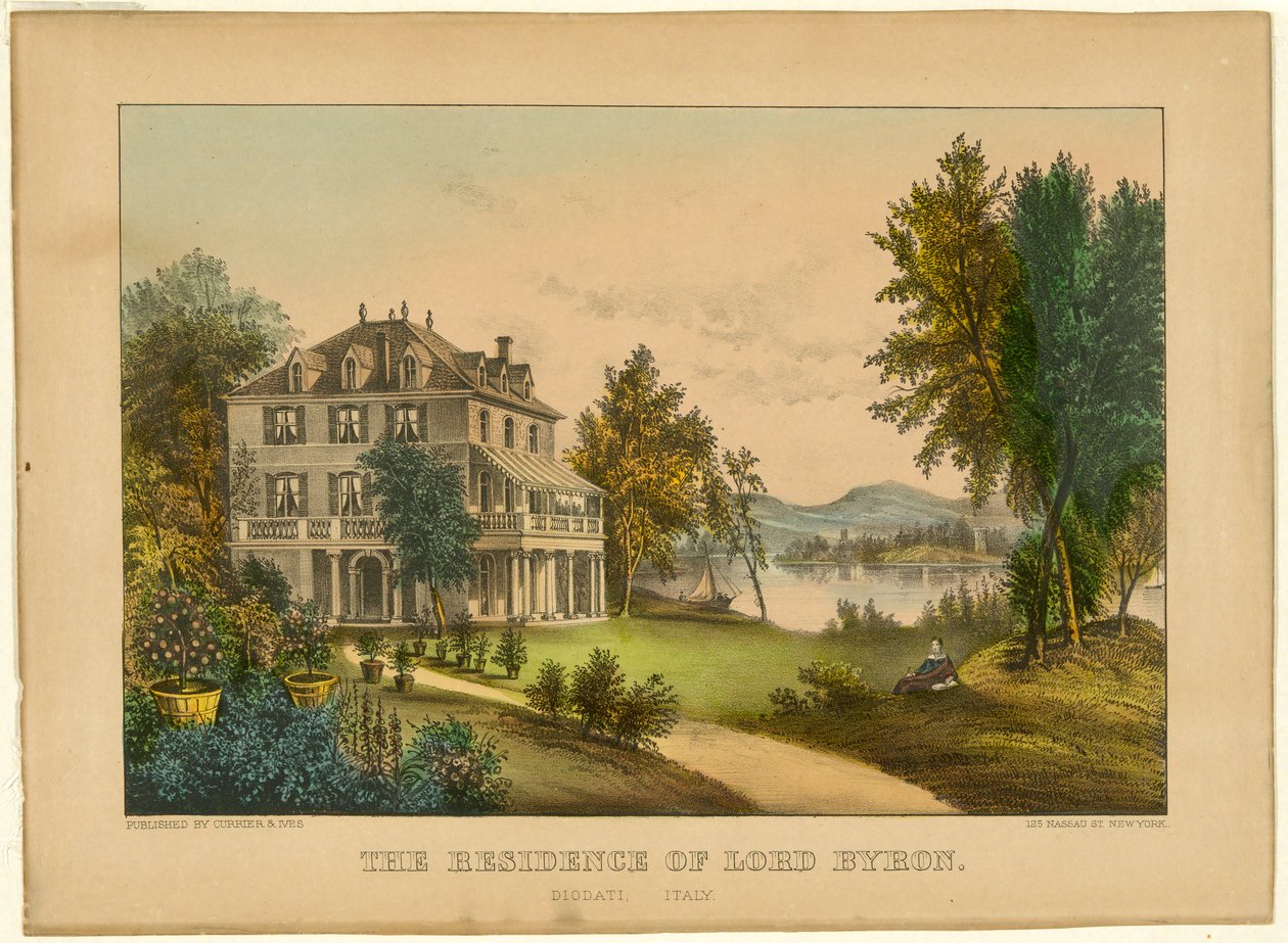 La Résidence de Lord Byron - Currier and Ives