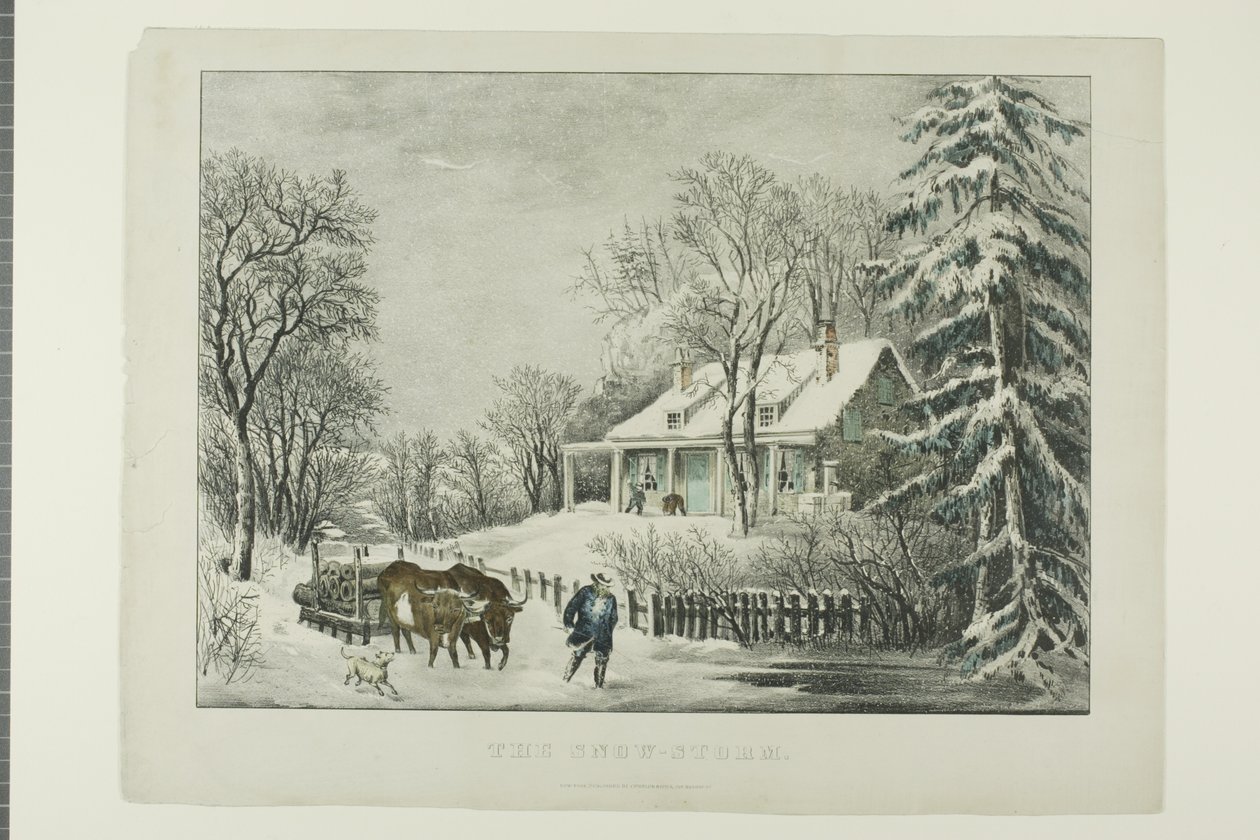 La tempête de neige - Currier and Ives