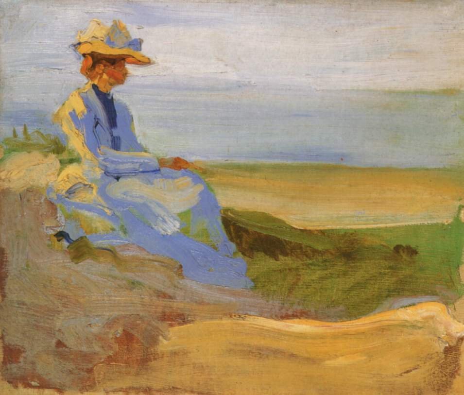 Dame Sophie Herrmann dans les dunes de Binz sur Rügen - Curt Herrmann