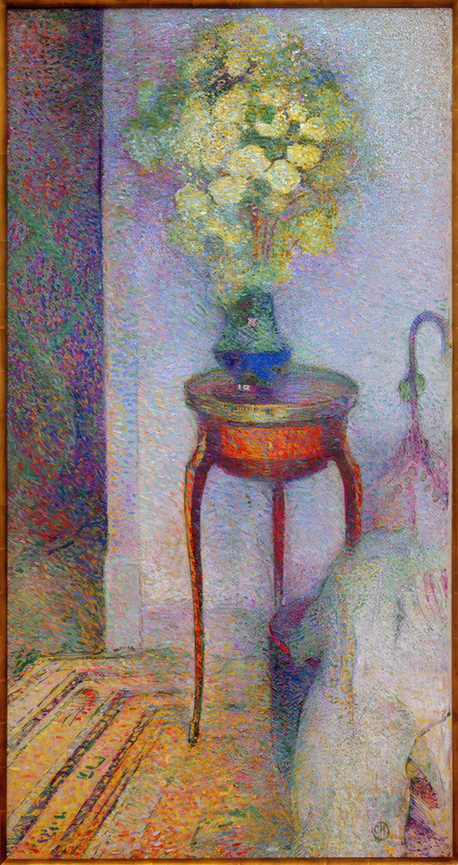 Intérieur avec des fleurs sur une table Empire - Curt Herrmann