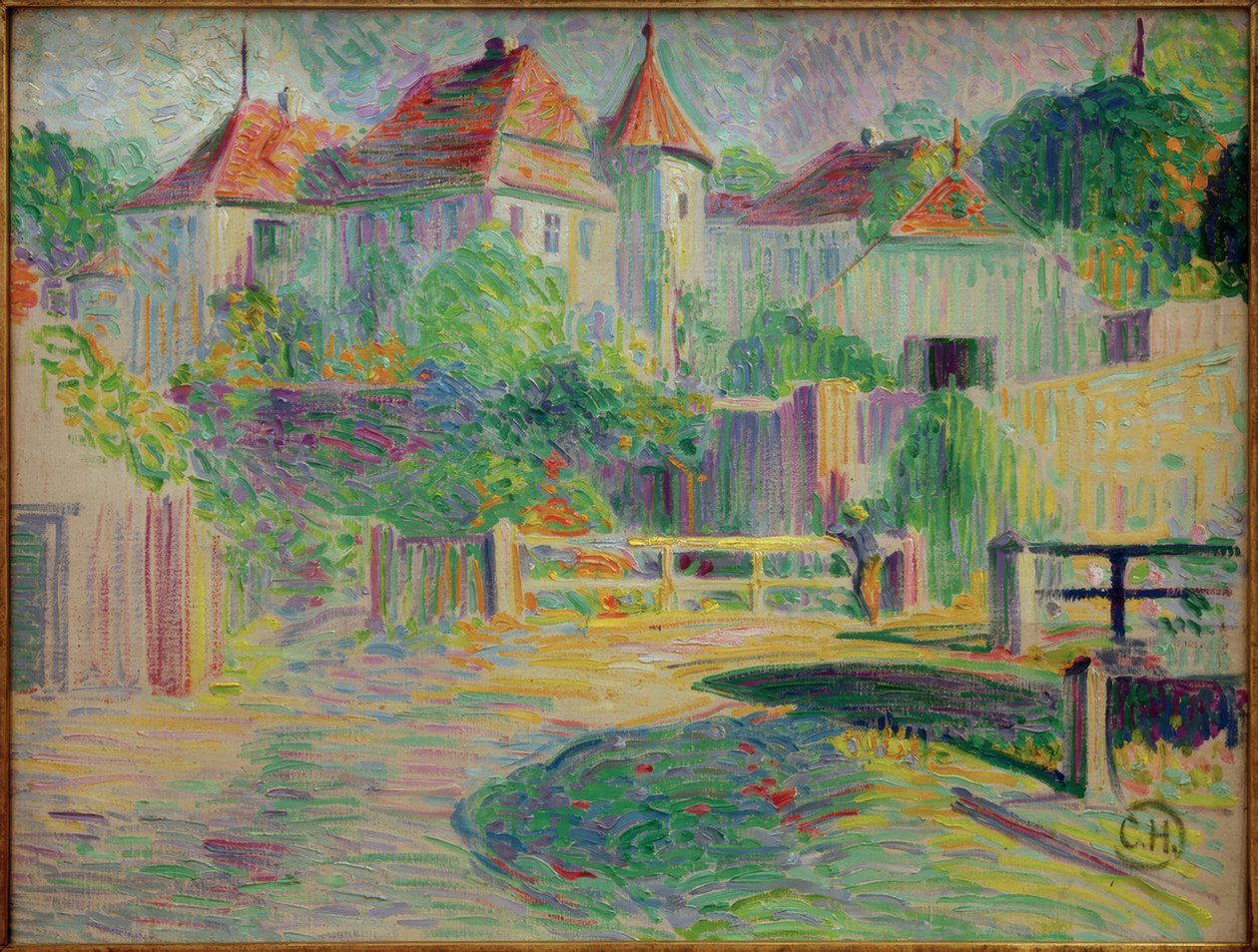 Château de Pretzfeld avec vieux pont en bois - Curt Herrmann