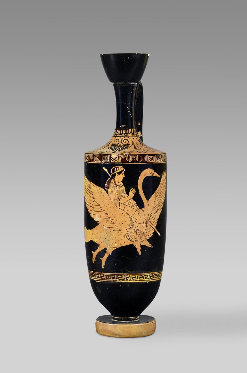 Lécythe attique à figures rouges représentant Aphrodite chevauchant un cygne volant (céramique) - Cypriot