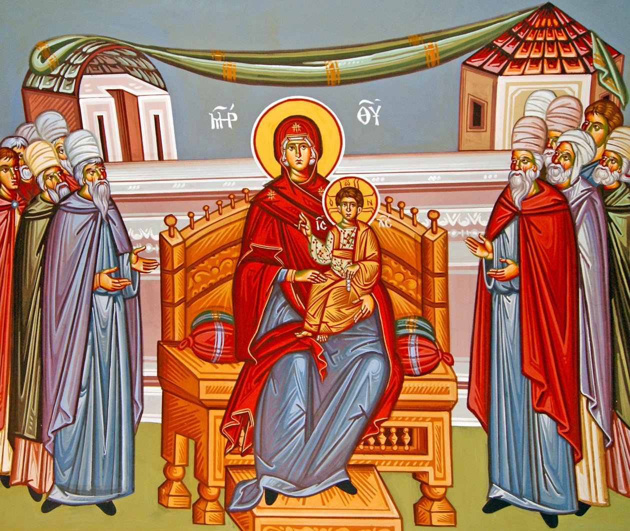 Les anciens célèbrent la Vierge Marie, Chypre - Cypriot