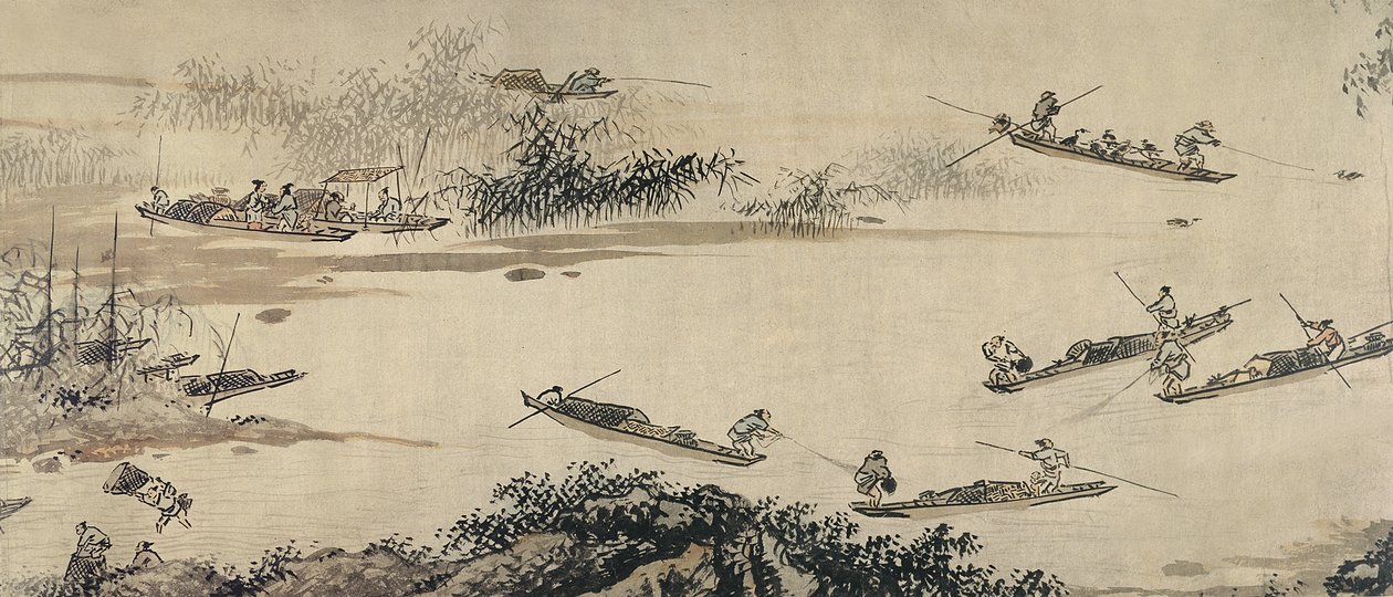Pêcheurs sur une rivière d