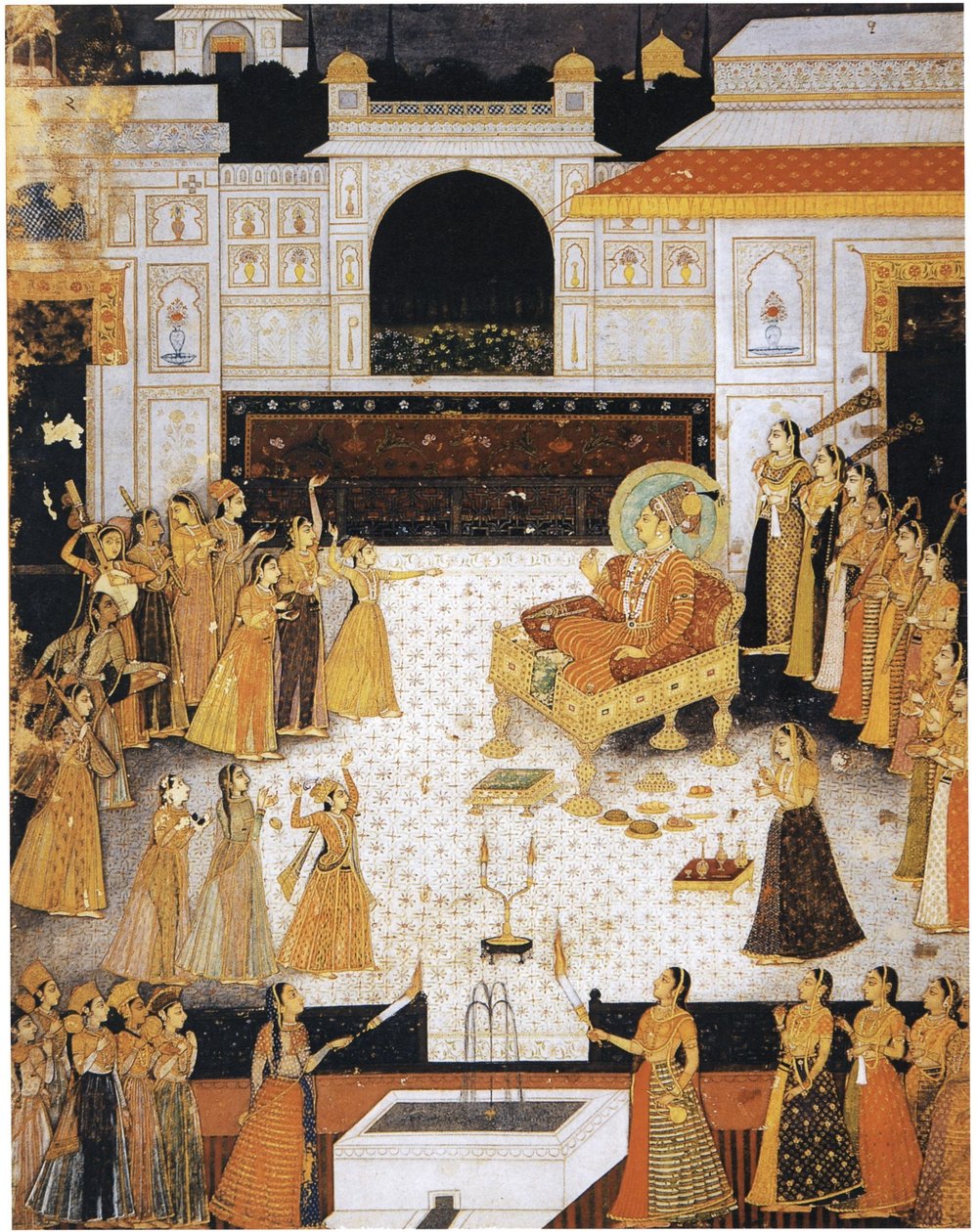 Maharaja Abhai Singh regardant un spectacle de danse - Dalchand