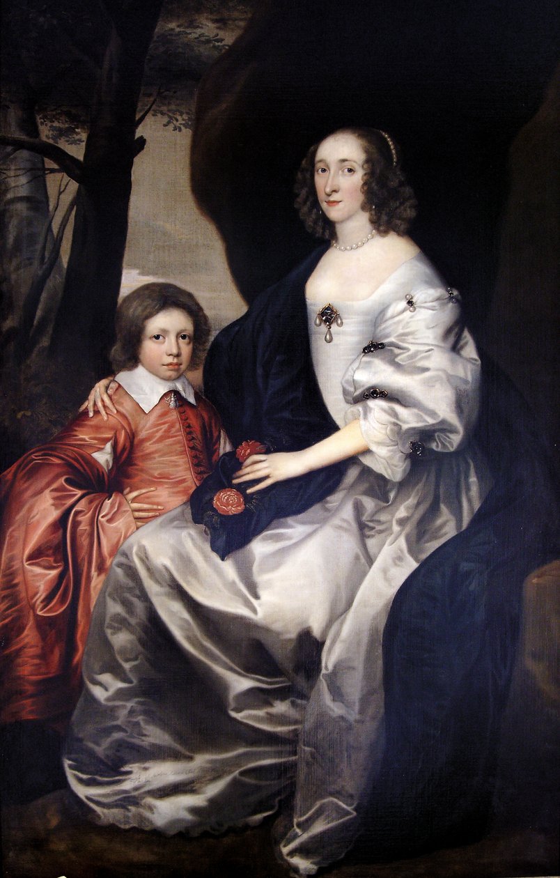 John Manners enfant avec sa mère Frances, Comtesse de Rutland, c.1646 - Daniel Mytens
