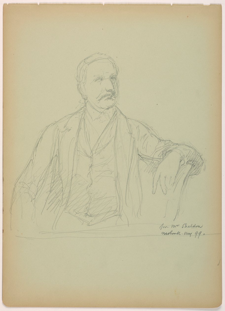 Dessin, M. Sheldon assis - Daniel Huntington