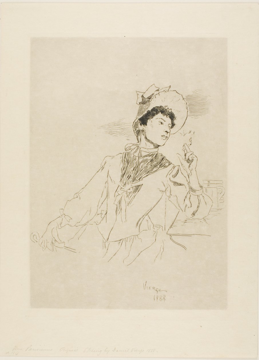 Femme fumant une cigarette - Daniel Urrabieta Vierge