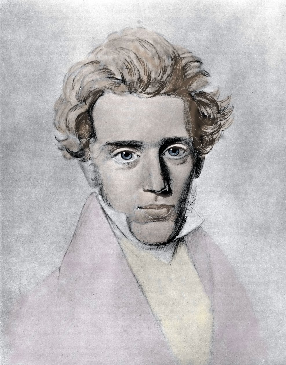 Søren Aabye Kierkegaard, c.1840 - Danish School