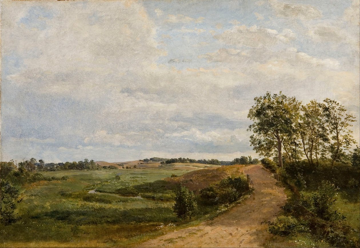 Route à travers les collines. Étude - Dankvart Dreyer