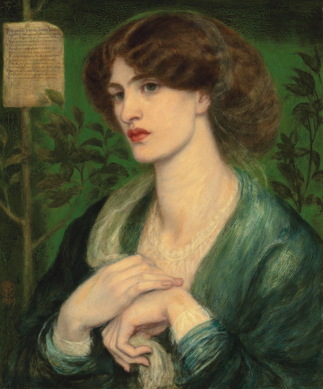 La salutation de Béatrice - Dante Gabriel Charles Rossetti
