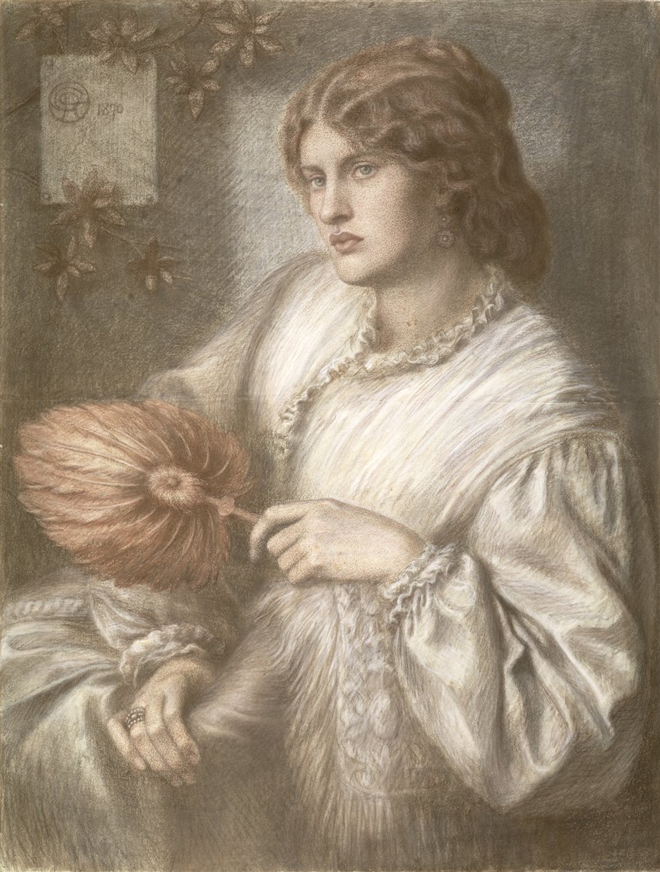 Femme avec un Éventail, 1870 - Dante Gabriel Charles Rossetti