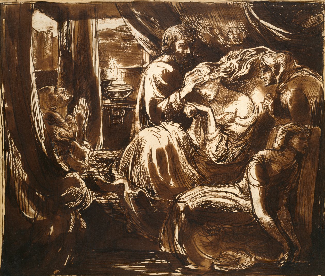 La Mort de Lady Macbeth, vers 1875 - Dante Gabriel Rossetti