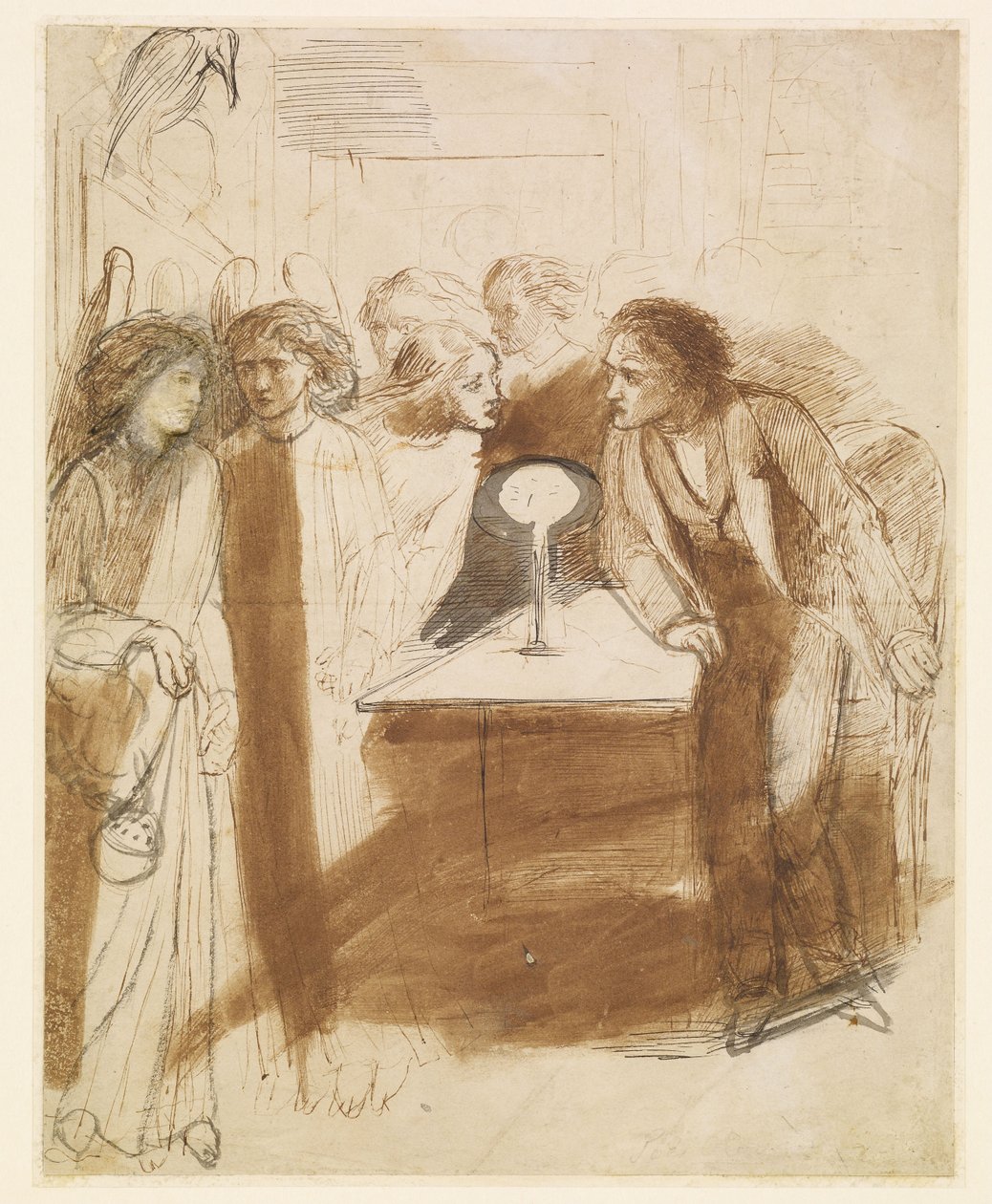 The Raven - Angel Footfalls - Dante Gabriel Rossetti