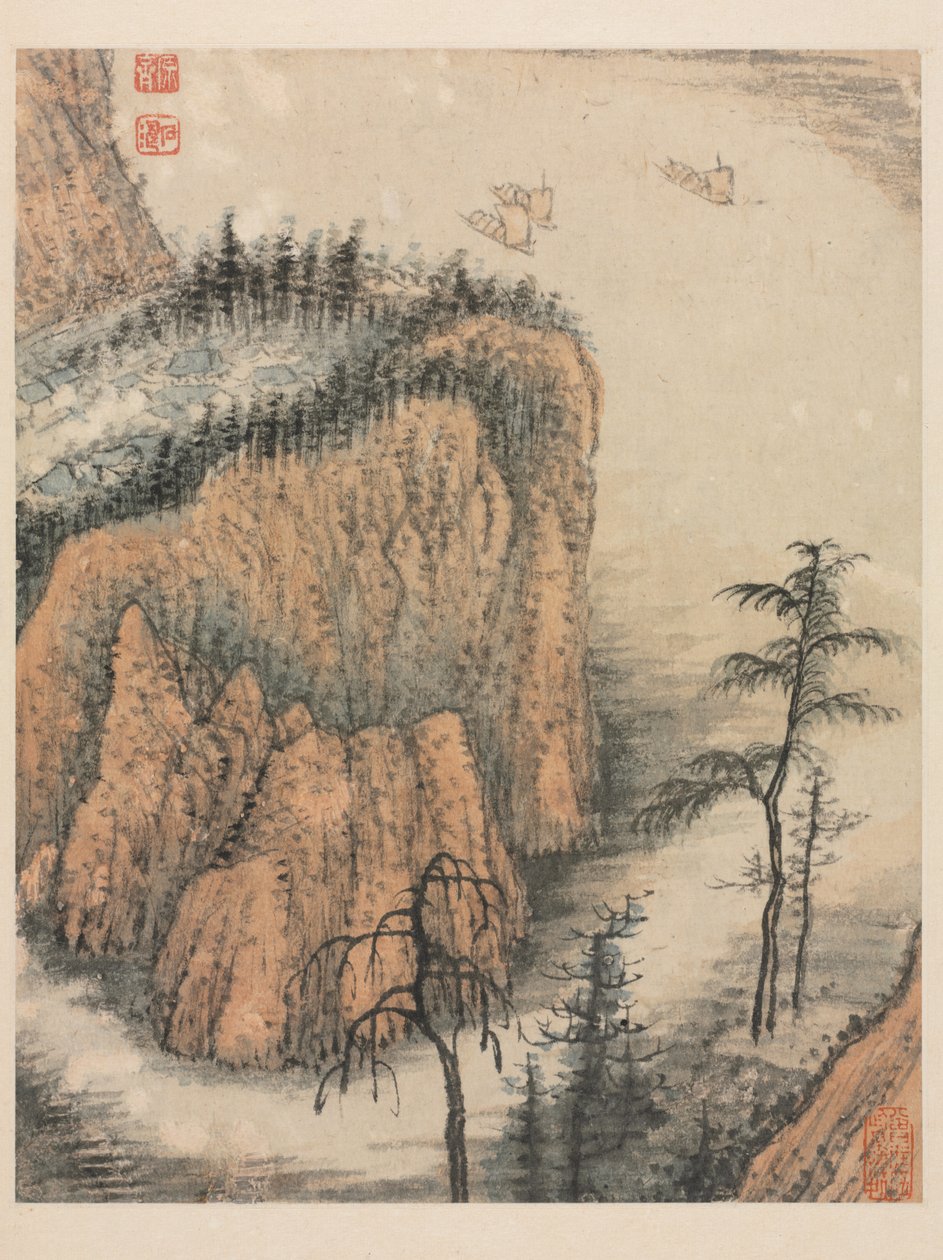 Réminiscences de la rivière Qinhuai, dynastie Qing - Daoji Shitao