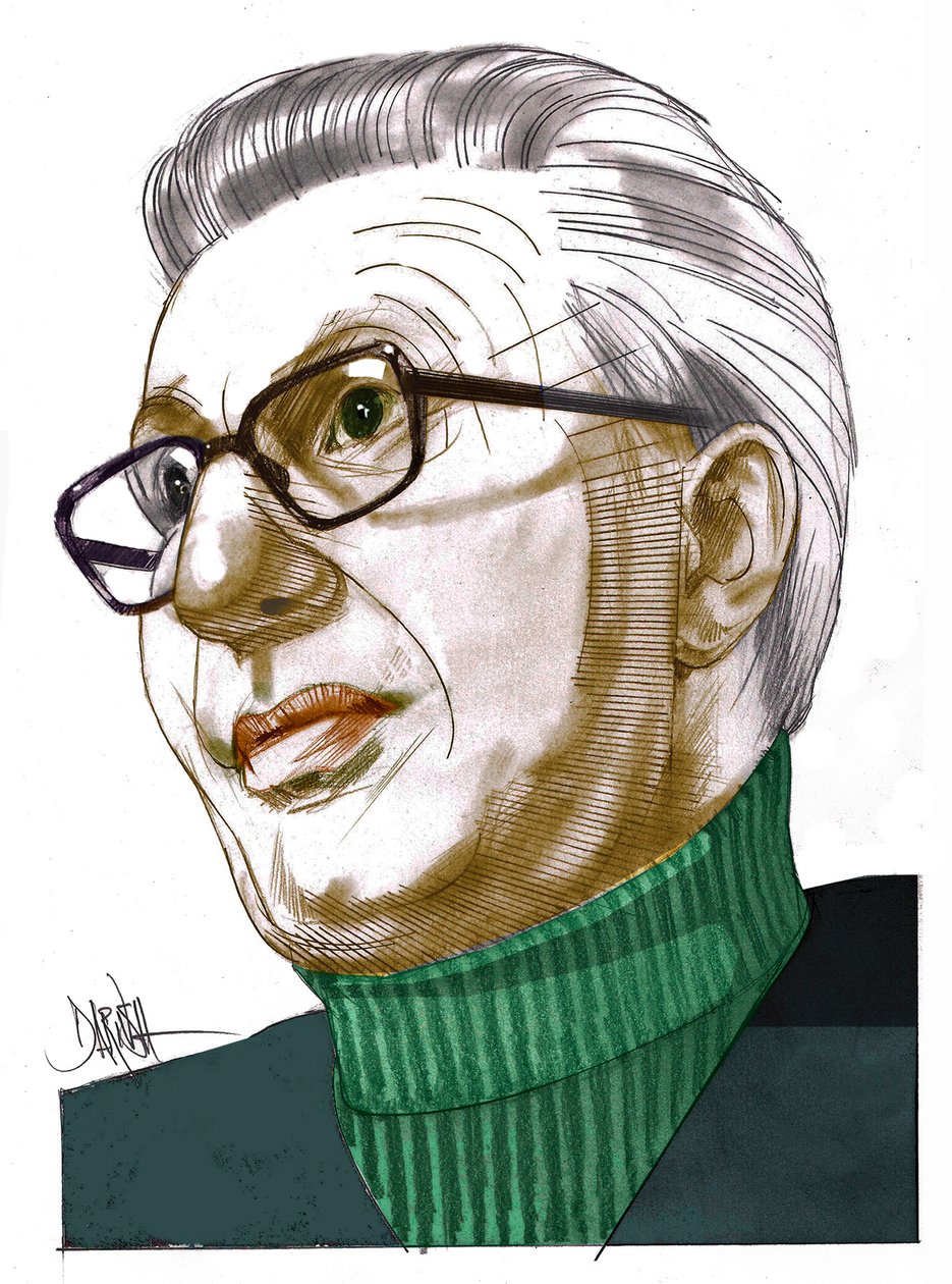 Piero Scanziani, 2022 (dessin numérique au crayon de couleur) - Dariush Radpour
