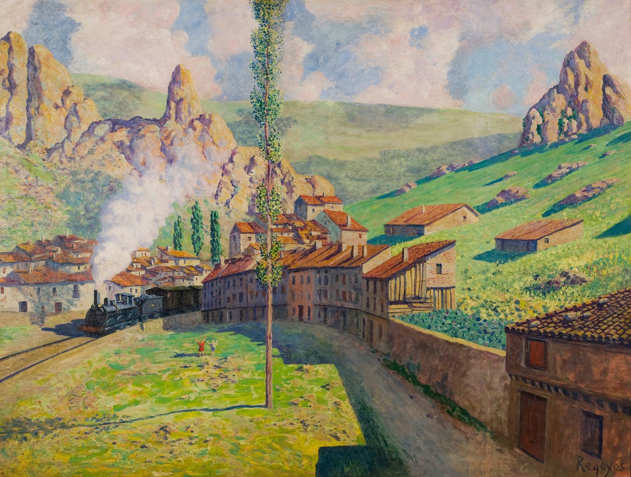 Pancorbo - Train passant - Darío de Regoyos