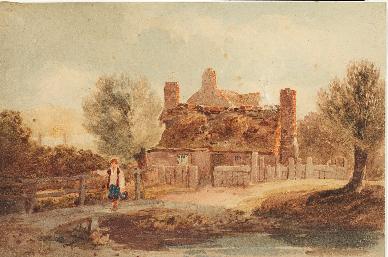 Scène de campagne - maison près d