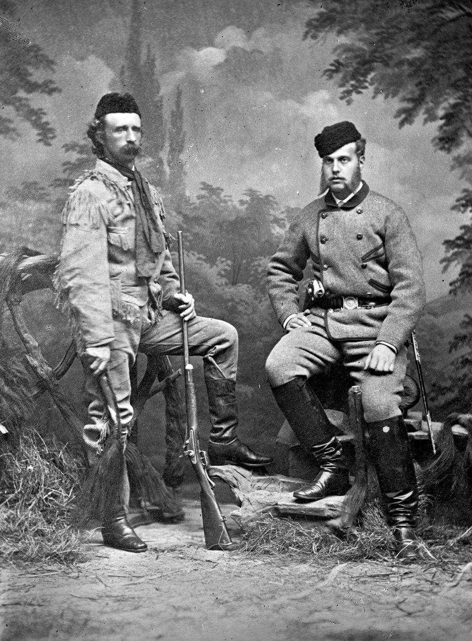 Le général George A. Custer et le grand-duc Alexis, en tenue de chasse, 1872 - David Frances Barry