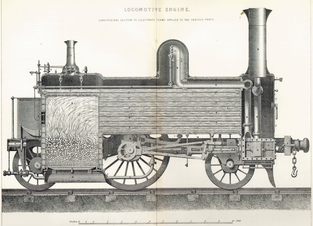 Locomotive, gravée par J.W. Lowry - David Kirkaldy