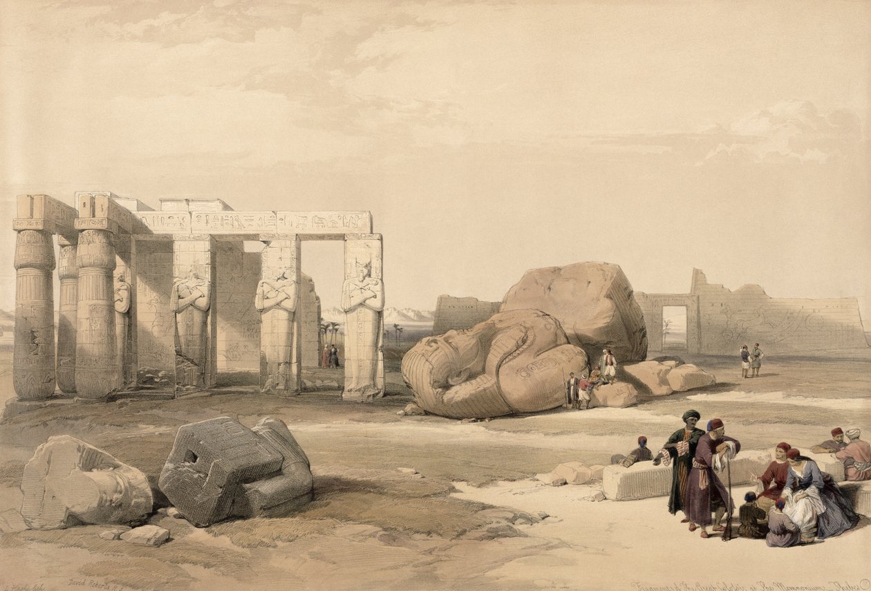 Fragments du Grand Colosse au Memnonium, Thèbes, d
