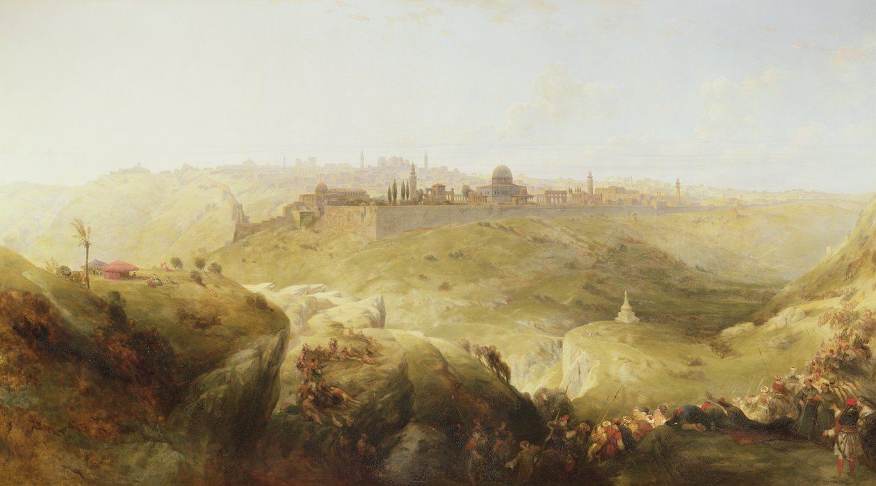 Pèlerins approchant de Jérusalem - David Roberts