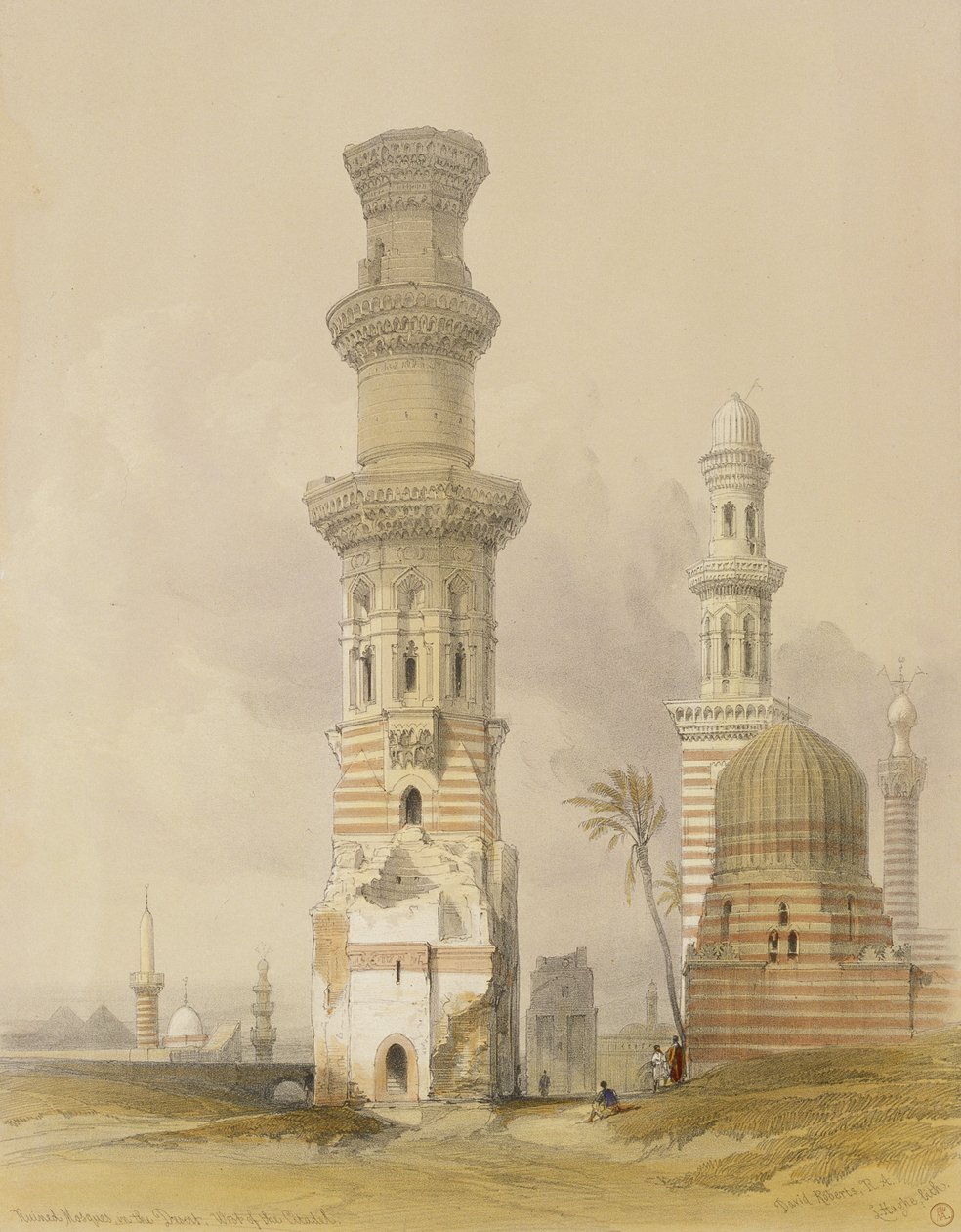 Mosquées en ruines dans le désert, à l