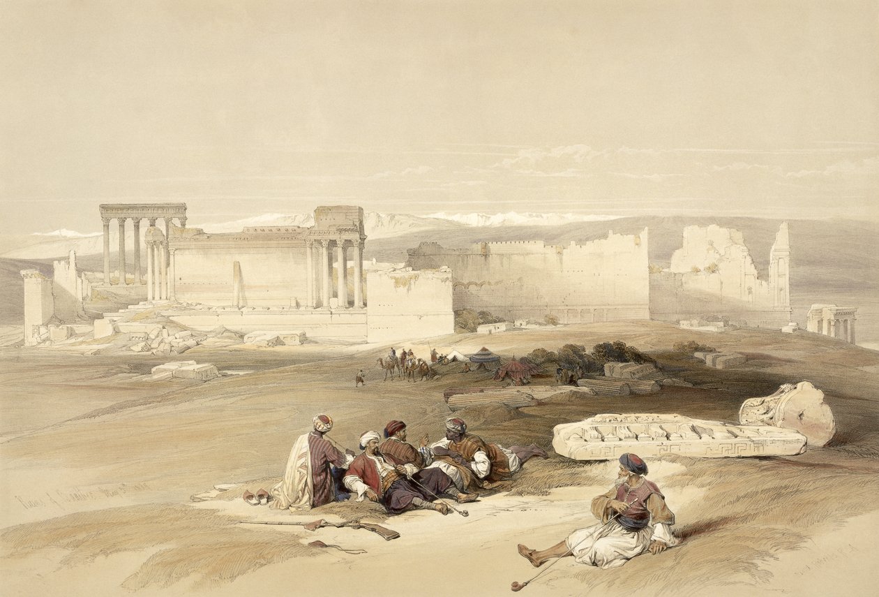 Ruines de Baalbec, 5 mai 1839, planche 77 du Volume II de 