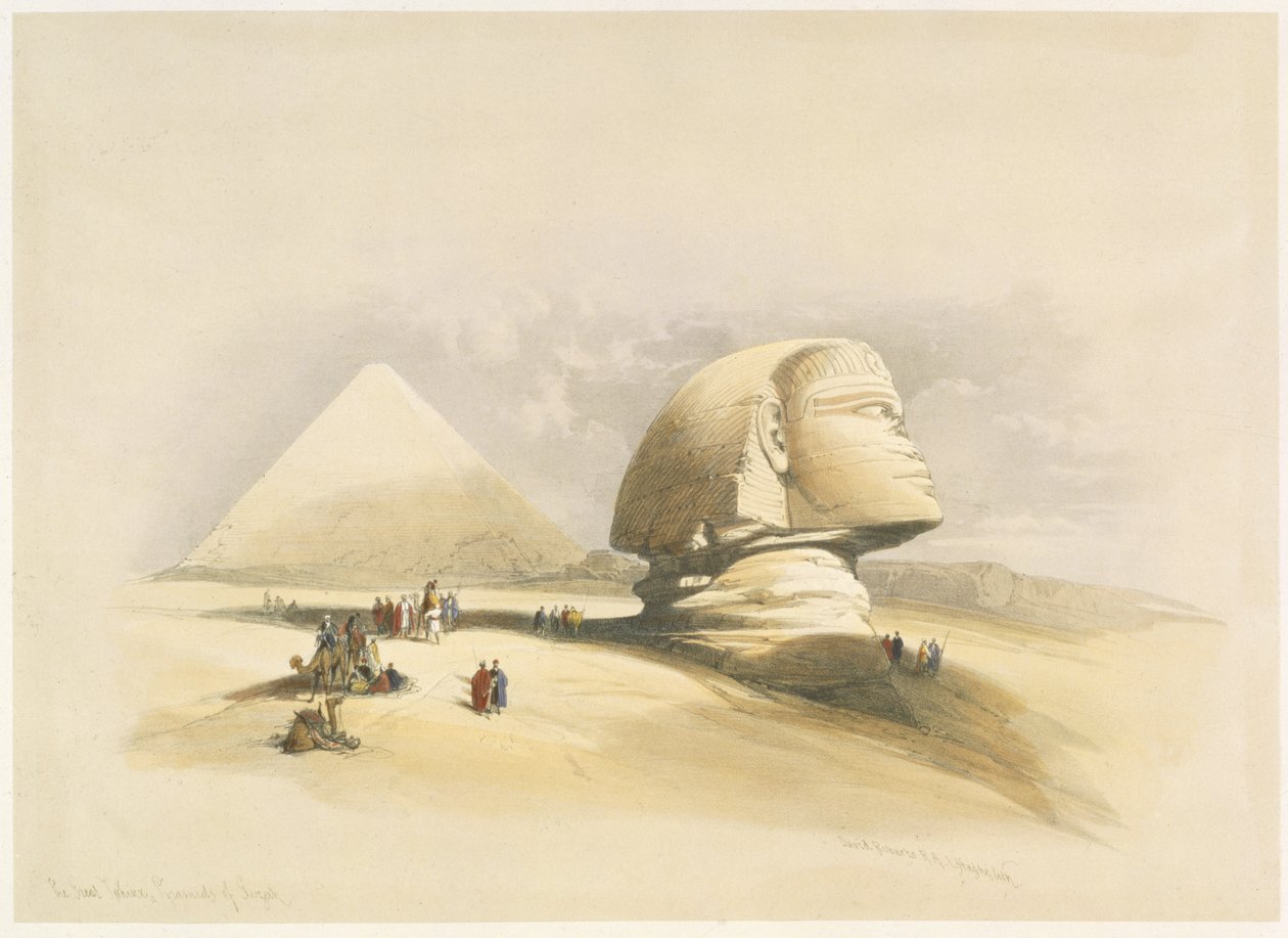 Le Grand Sphinx et les pyramides de Gizeh, d