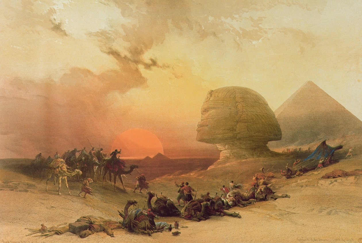 Le Sphinx à Gizeh - David Roberts