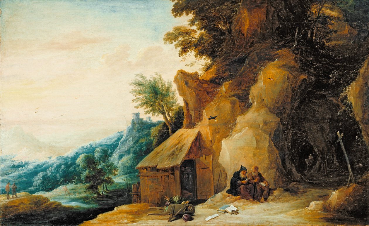 Saints Antoine et Paul dans un paysage, vers 1636-38 - David Teniers the Younger