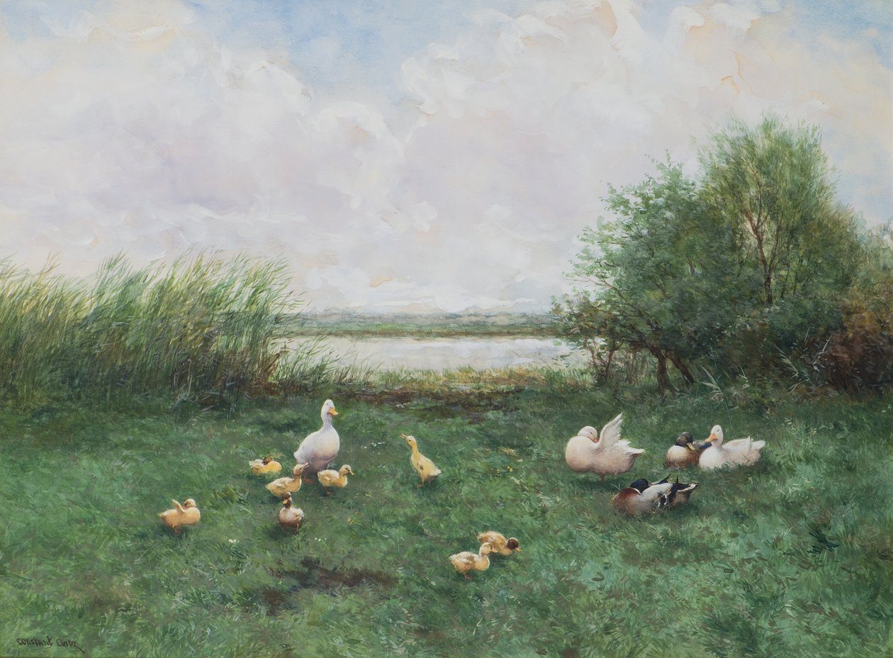 Canards et canetons - David Adolph Constant Artz