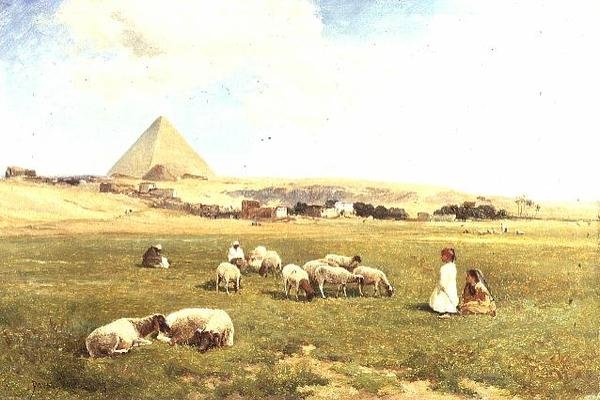 Un troupeau arabe près de Mena - David Bates