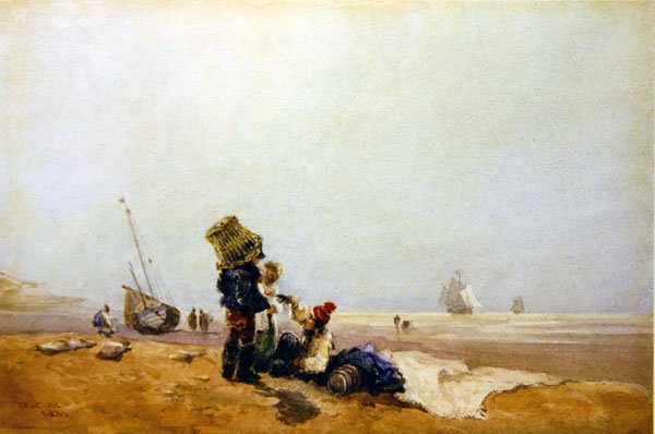 Pêcheurs sur le rivage - David Cox