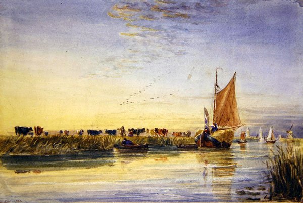 Barges de foin sur l