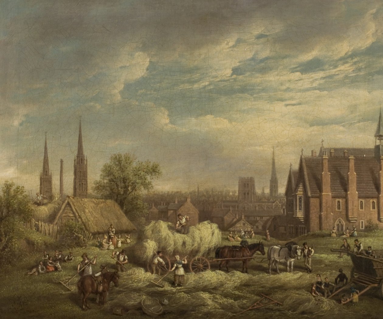 Fenaison à Coventry, milieu du 19e siècle - David Gee