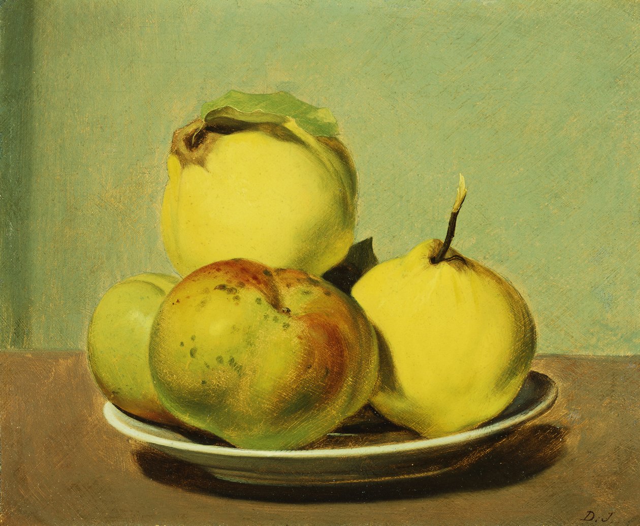 Plat de pommes et de coings, - David Johnson
