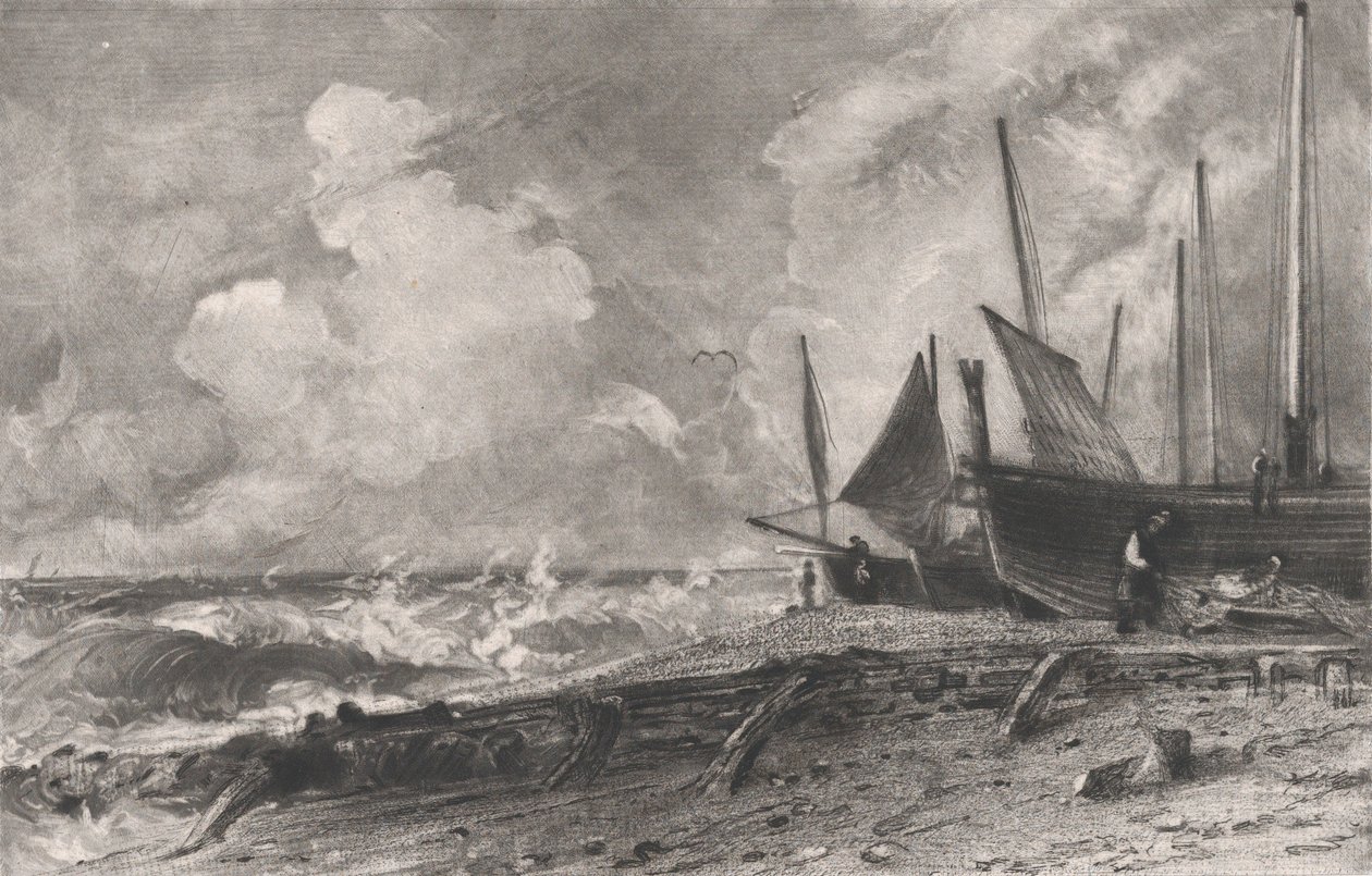 Une plage, 1830 - David Lucas