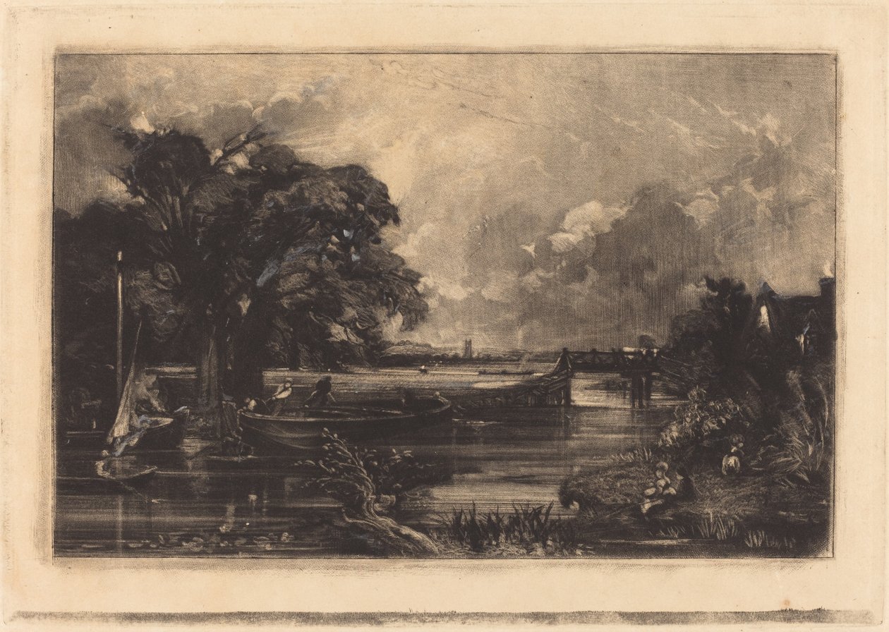 Rivière Stour, Suffolk - David Lucas after John Constable