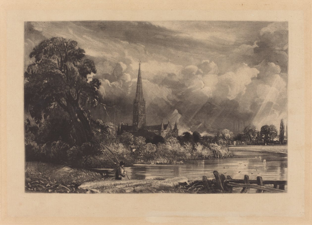 Cathédrale de Salisbury - David Lucas after John Constable