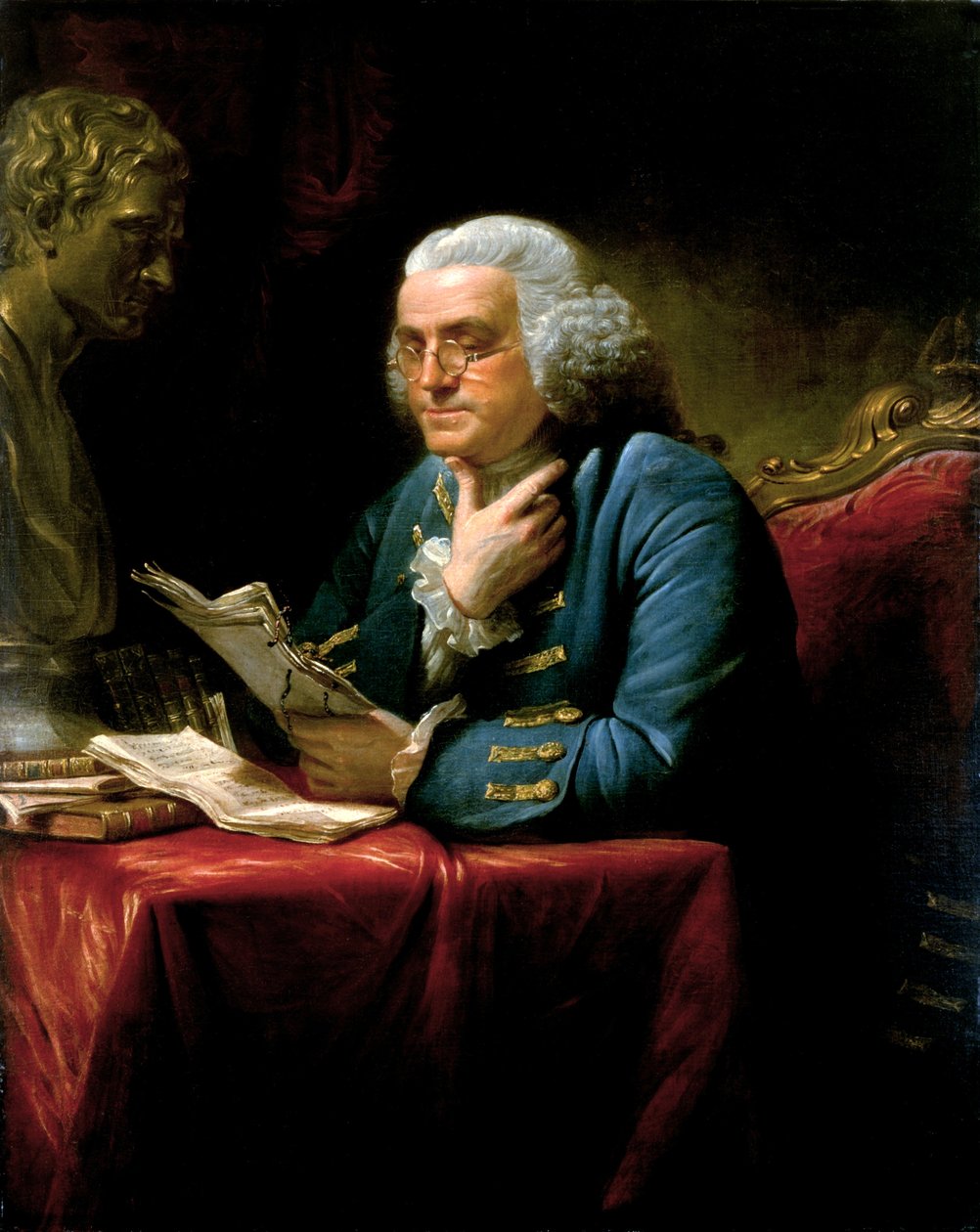 Portrait de Benjamin Franklin - David Martin