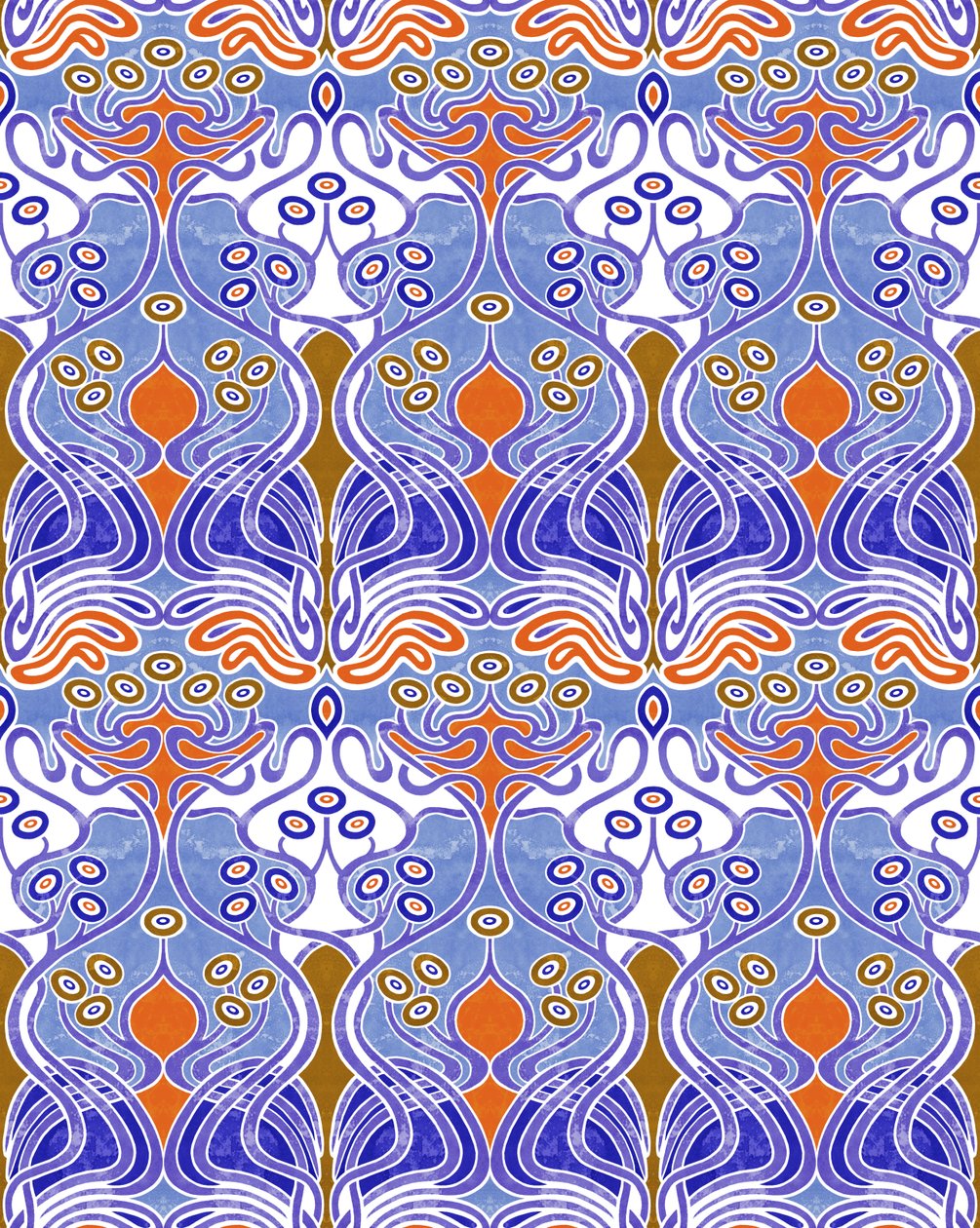 Beauclair Blue Orange, 2018 (technique mixte numérique) - David Newton