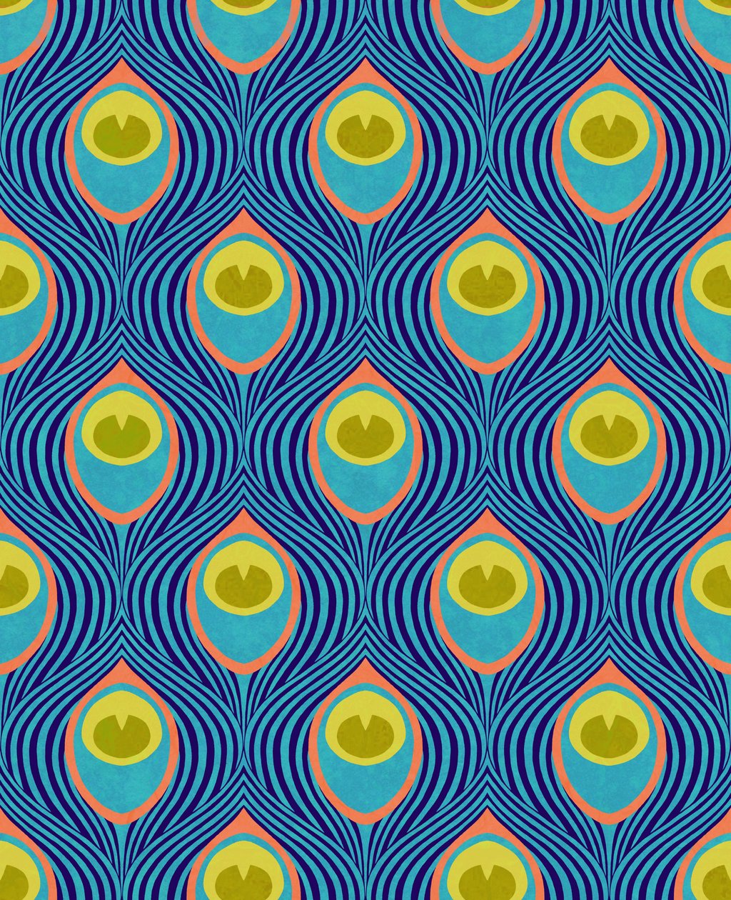 Peacock Cyan, 2019 (technique mixte numérique) - David Newton